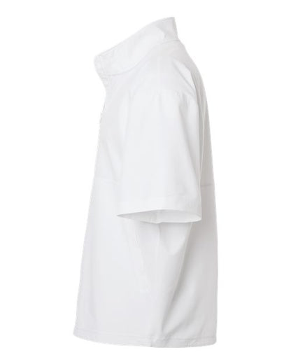 adidas AT505 Men's Short Sleeve Quarter-Zip Pullover - White/ Team Grey Four - DirectSide
