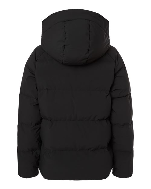 adidas AT601 Women's Helonic Down Puffer Hooded Jacket - Black - Back