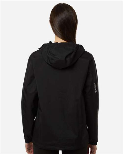 adidas AT603 Women's TERREX MULTI 2 Layer Climaproof Rain Jacket - Black - OnModelBack