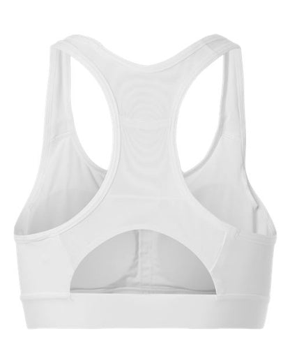 adidas AT750 Women's Techfit Compression Racerback Sports Bra - White - Back