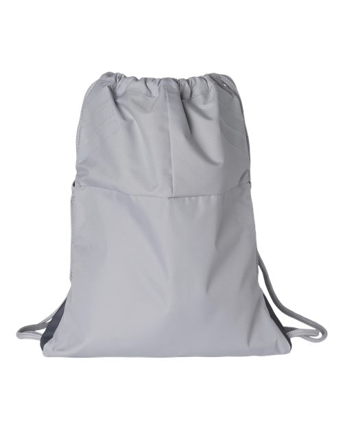 adidas AB605 Stadium Sackpack - Team Light Grey/ White - Back