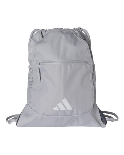 adidas AB605 Stadium Sackpack - Team Light Grey/ White - Front