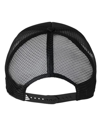 adidas AH608 Fundamental Dispatch Trucker Cap - Black/ White - Back