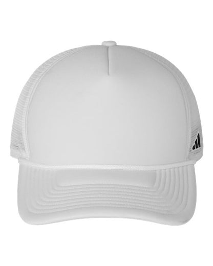 adidas AH608 Fundamental Dispatch Trucker Cap - White/ Black - Front