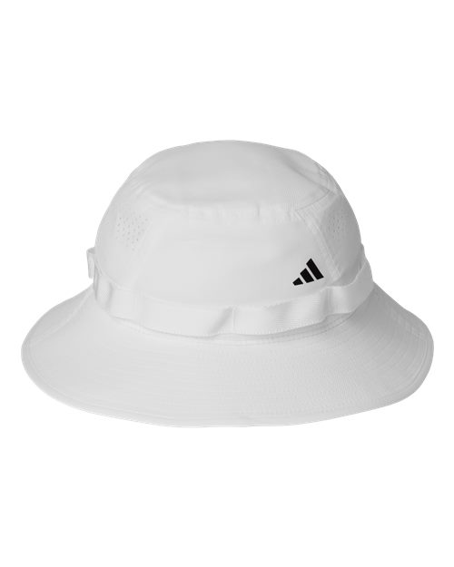 adidas AH610 Fundamental Victory Bucket Hat - White/ Black - Front