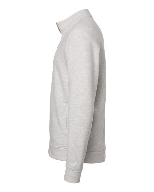 adidas A721 Men's Elevated Fleece Quarter-Zip Pullover - Medium Grey Heather - DirectSide