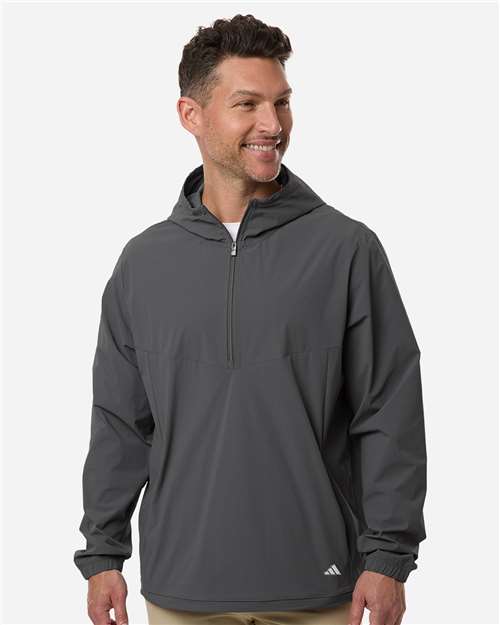 adidas A2030 Men's Ultimate365 Course Control Anorak Jacket - Grey Five - OnModelFront