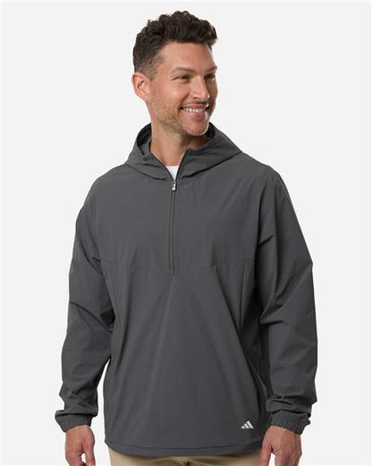 adidas A2030 Men's Ultimate365 Course Control Anorak Jacket - Grey Five - OnModelFront