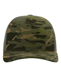 Richardson 112PT Printed Tactical Trucker Cap, Mesh Back