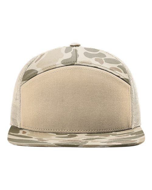 Richardson 168P Printed Seven-Panel Trucker Cap, Snapback