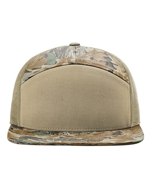 Richardson 168P Printed Seven-Panel Trucker Cap, Snapback