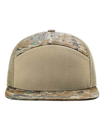 Richardson 168P Printed Seven-Panel Trucker Cap, Snapback