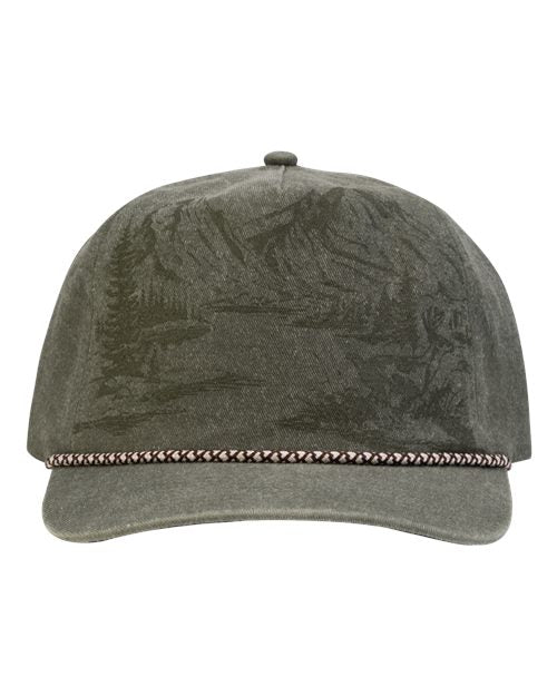 DRI DUCK 3283 Buck Nature Scene Cap - Olive - Front