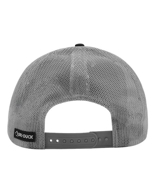 DRI DUCK 3340 Heritage Pro Trucker Cap - Black/ Fog - Back