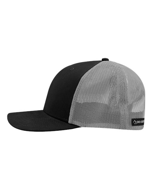 DRI DUCK 3340 Heritage Pro Trucker Cap - Black/ Fog - DirectSide