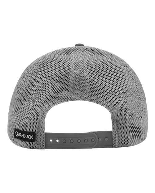 DRI DUCK 3340 Heritage Pro Trucker Cap - Charcoal/ Fog - Back