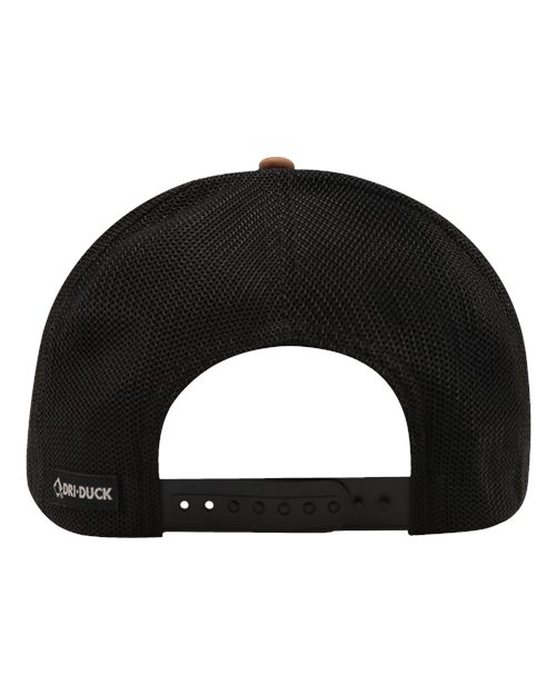 DRI DUCK 3340 Heritage Pro Trucker Cap - Saddle/ Black - Back
