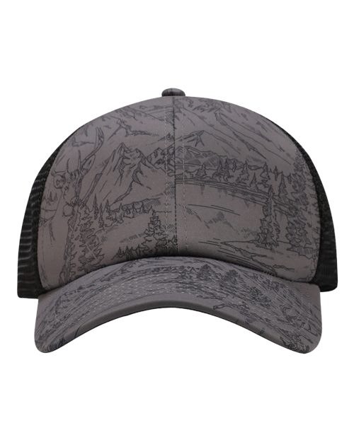 DRI DUCK 3341 Buckridge Trucker Cap - Black - Front