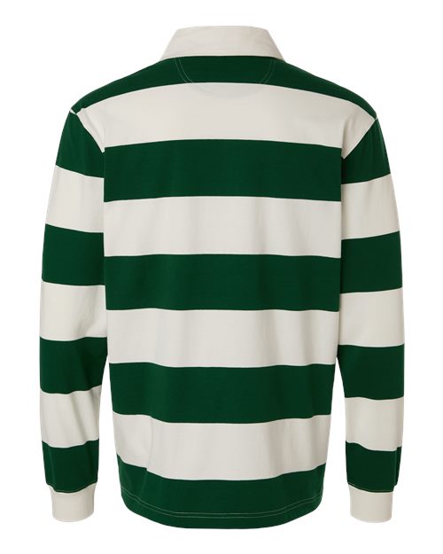 Champion CHR001 Unisex Rugby Polo - Athletic Dark Green/ Cream - Back