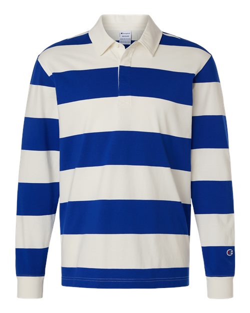 Champion CHR001 Unisex Rugby Polo - Athletic Royal/ Cream - Front