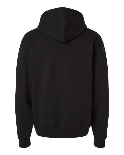 Champion S7CB0 Unisex Powerblend® Contrast Color Hooded Sweatshirt - Black/ Light Steel - Back