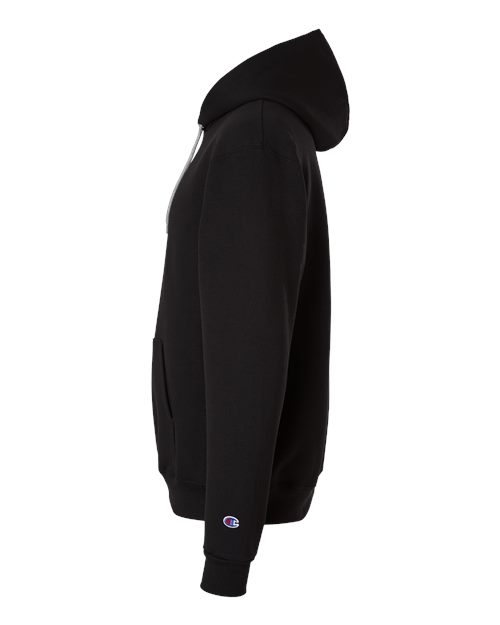 Champion S7CB0 Unisex Powerblend® Contrast Color Hooded Sweatshirt - Black/ Light Steel - DirectSide