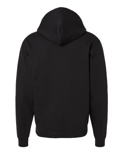 Champion S7CB0 Unisex Powerblend® Contrast Color Hooded Sweatshirt - Black/ Scarlet - Back