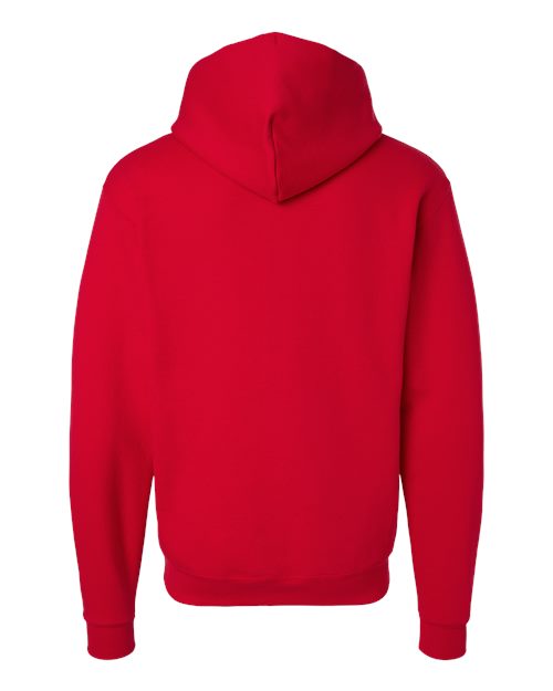 Champion S7CB0 Unisex Powerblend® Contrast Color Hooded Sweatshirt - Scarlet/ Light Steel - Back