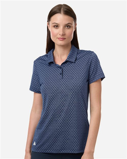 adidas A717 Women's 4-Way Stretch Printed Polo - style view