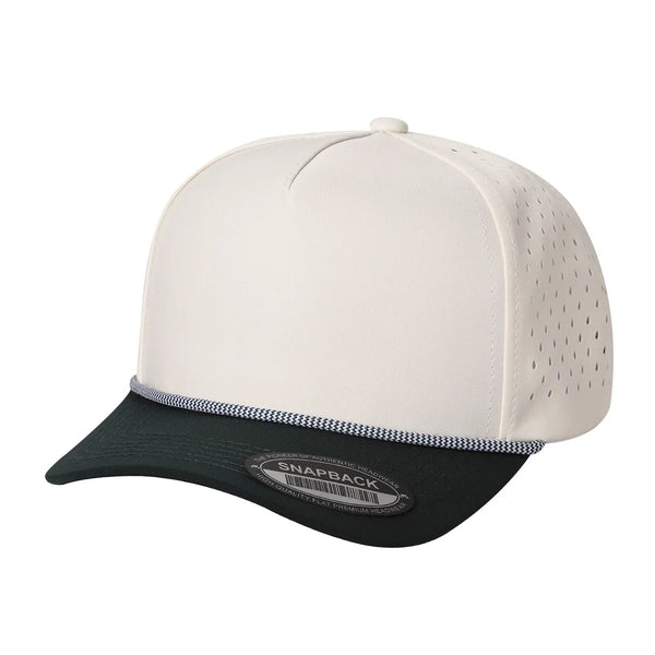 5TCP 5-Panel Waterproof Rope Cap – Durable Outdoor Snapback - TAN/D.GREEN