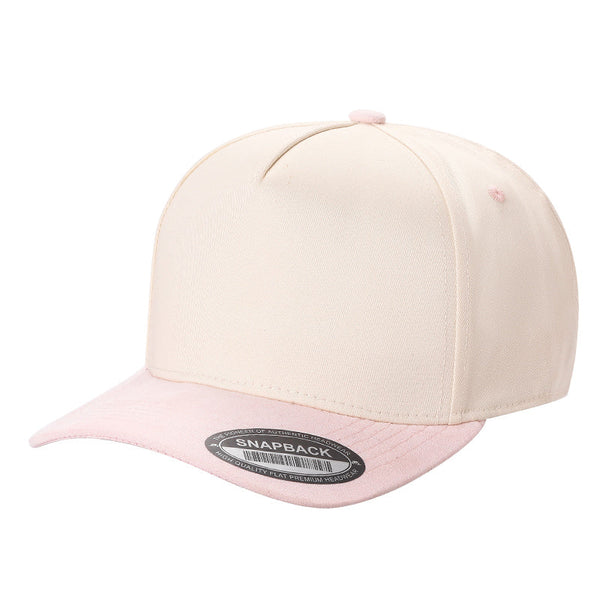 Blank 5 Pannel Suede Bill Hat