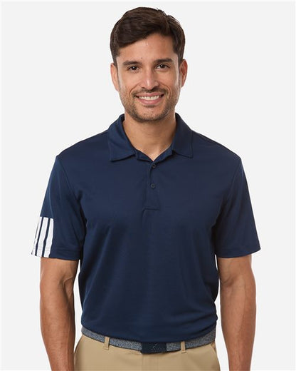 adidas A719 Men's Performance 3-Stripes Climacool Polo - style view