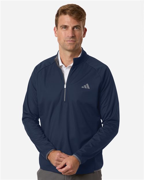 adidas A2027 Men's Ultimate365 Wind Quarter-Zip Pullover - style view