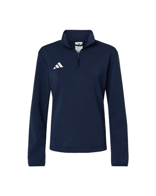adidas AT401 Women's 3-Stripes Quarter-Zip Pullover - style view