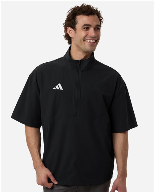 adidas AT505 Men's Short Sleeve Quarter-Zip Pullover - style view