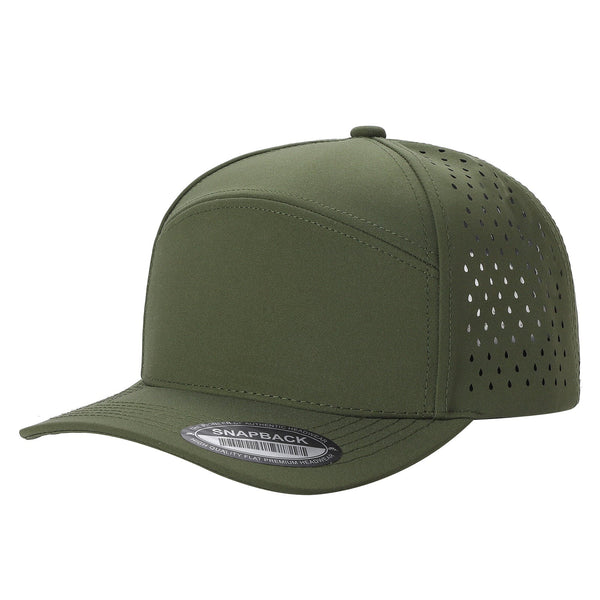 Premium 6WP - 6 Panel Laser Vented Hat - Olive