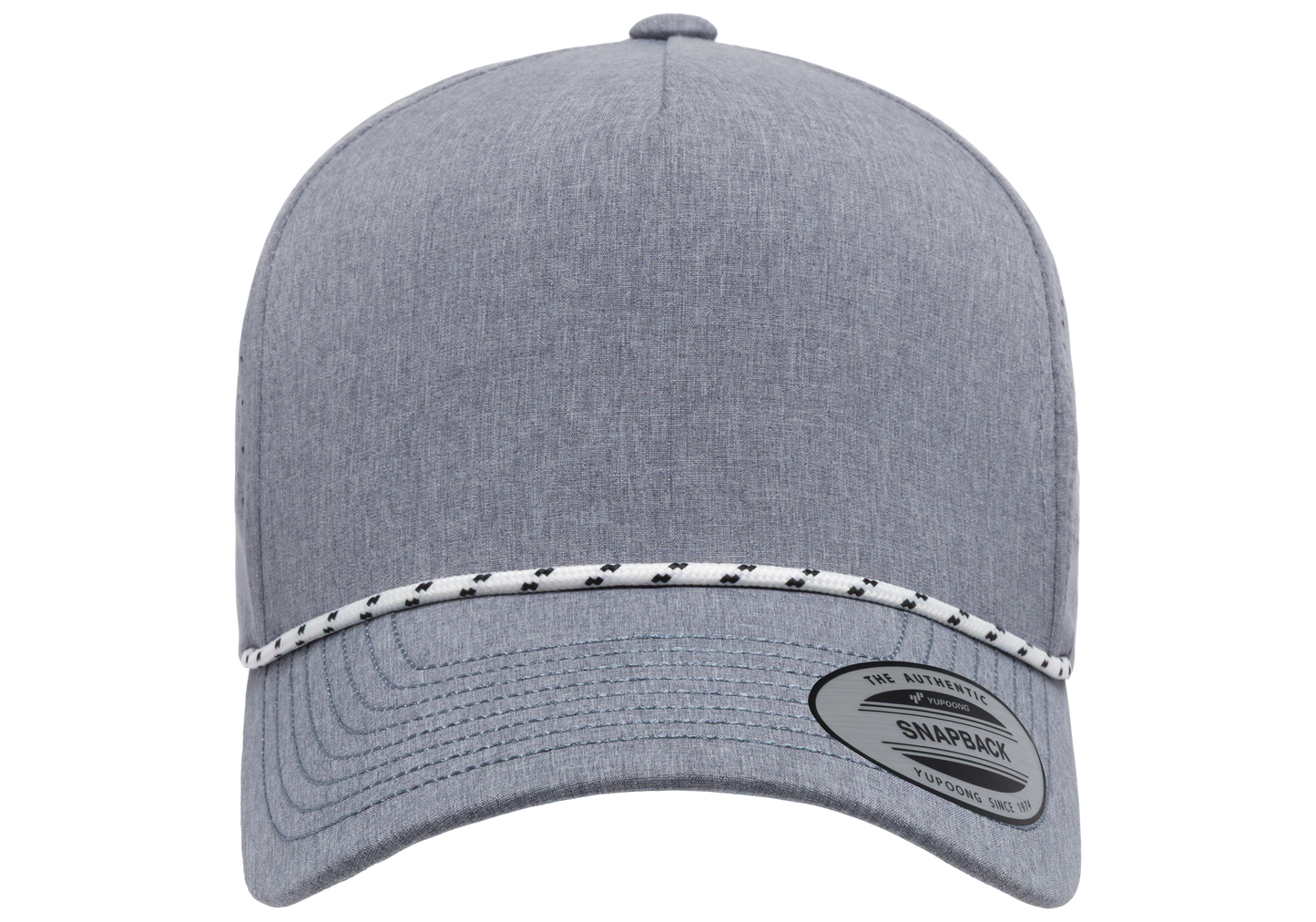 YP Classics 5-Panel Snapback Cap with Perforations and Braided Rope | 5389BD-BK-ONE