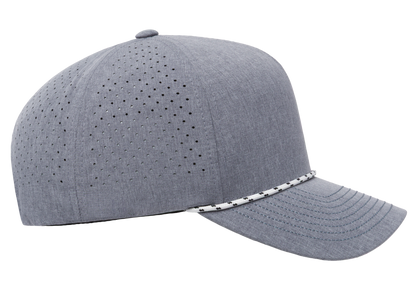 Flex Fit House YP Classics 5-Panel Snapback Cap with Perforations and Braided Rope