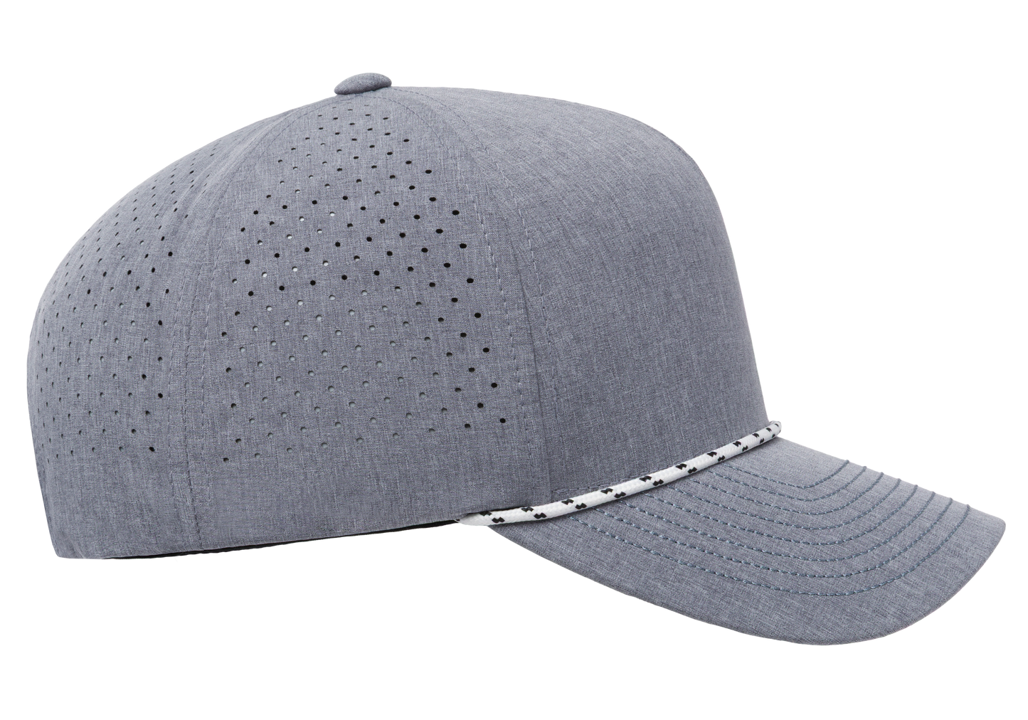 YP Classics 5-Panel Snapback Cap with Perforations and Braided Rope | 5389BD-BK-ONE