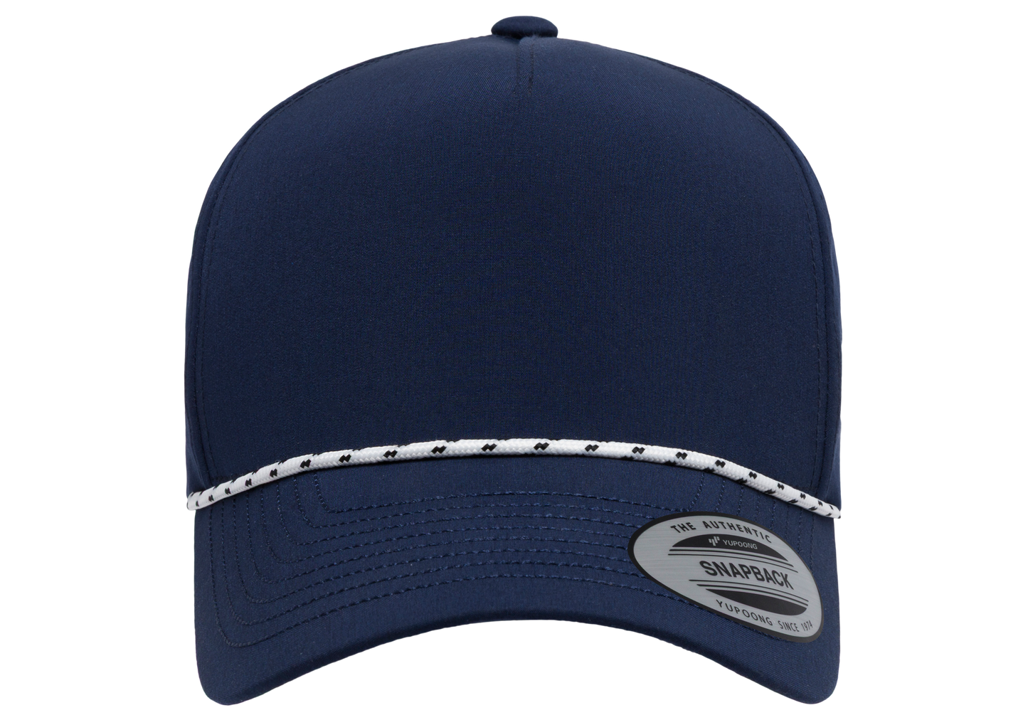 YP Classics 5-Panel Snapback Cap with Perforations and Braided Rope | 5389BD-BK-ONE