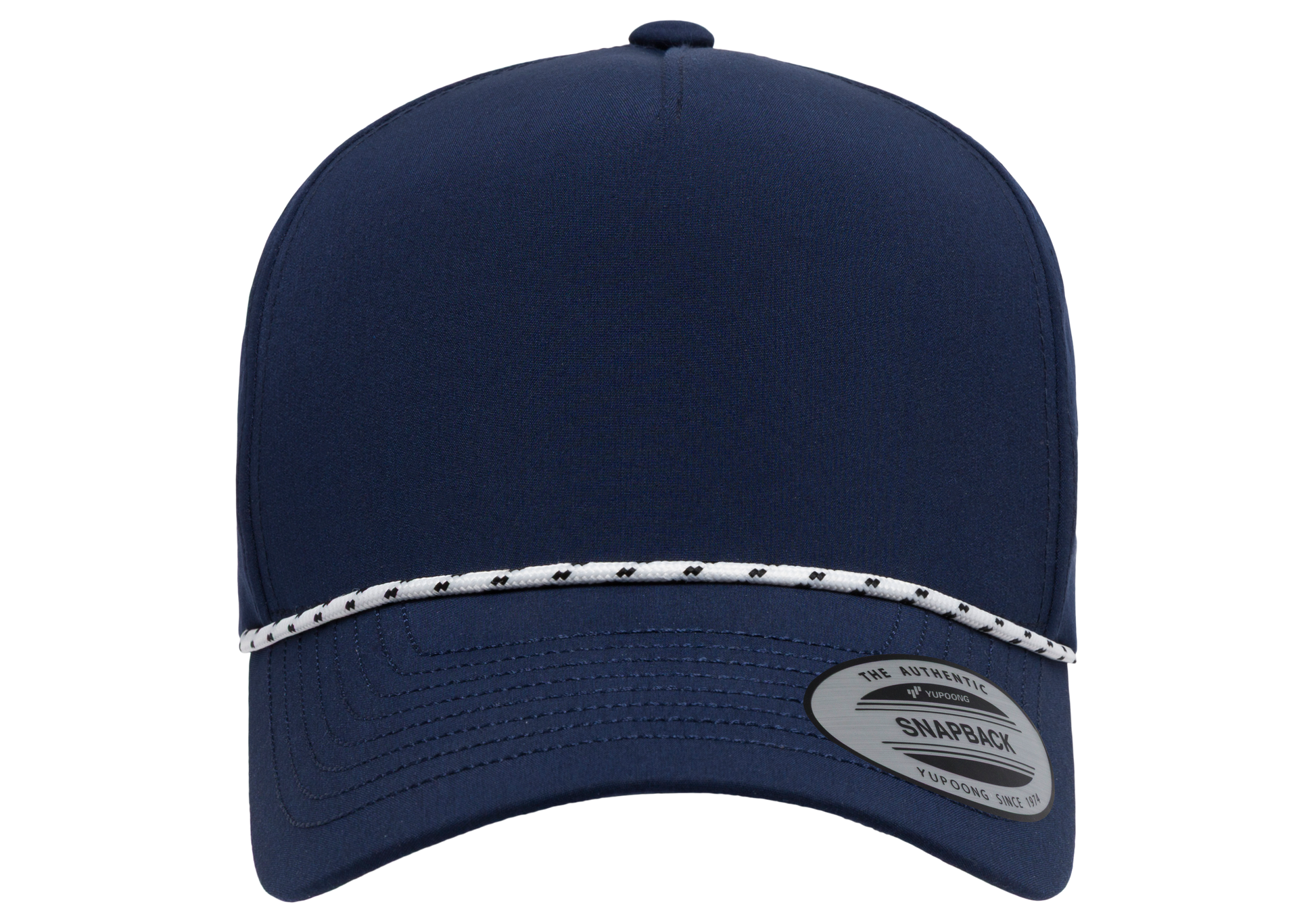 YP Classics 5-Panel Snapback Cap with Perforations and Braided Rope | 5389BD-BK-ONE