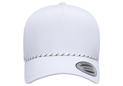 YP Classics 5-Panel Snapback Cap with Perforations and Braided Rope | 5389BD-BK-ONE