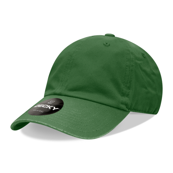 Decky-205-6 Panel Low Profile Relaxed Cotton Dad Hat - Forest