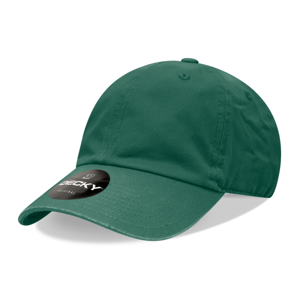 Decky-205-6 Panel Low Profile Relaxed Cotton Dad Hat - HUNTER