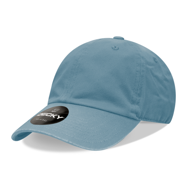 Decky-205-6 Panel Low Profile Relaxed Cotton Dad Hat - Light Blue
