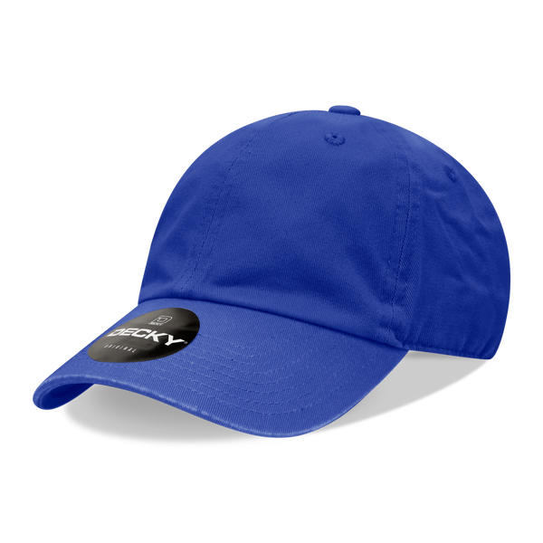 Decky-205-6 Panel Low Profile Relaxed Cotton Dad Hat - Royal Blue