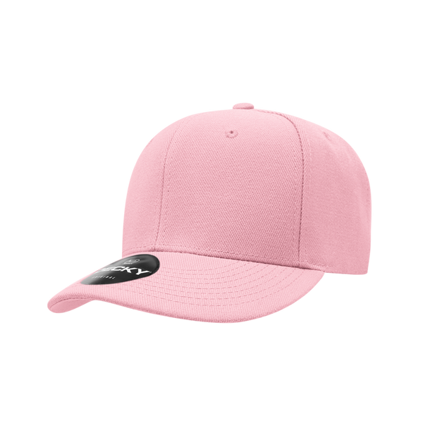 Decky-206-6 Panel Low Profile Structured Acrylic/Polyester Cap - Pink