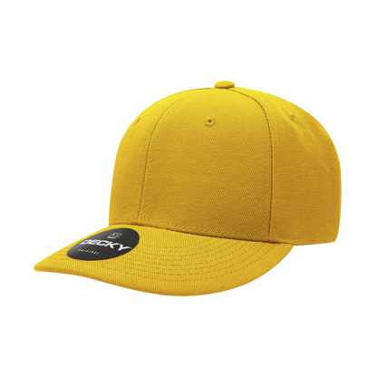 Decky-207-6 Panel Mid Profile Structured Acrylic/Polyester Cap