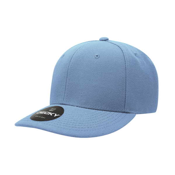 Decky-207-6 Panel Mid Profile Structured Acrylic/Polyester Cap - Sky