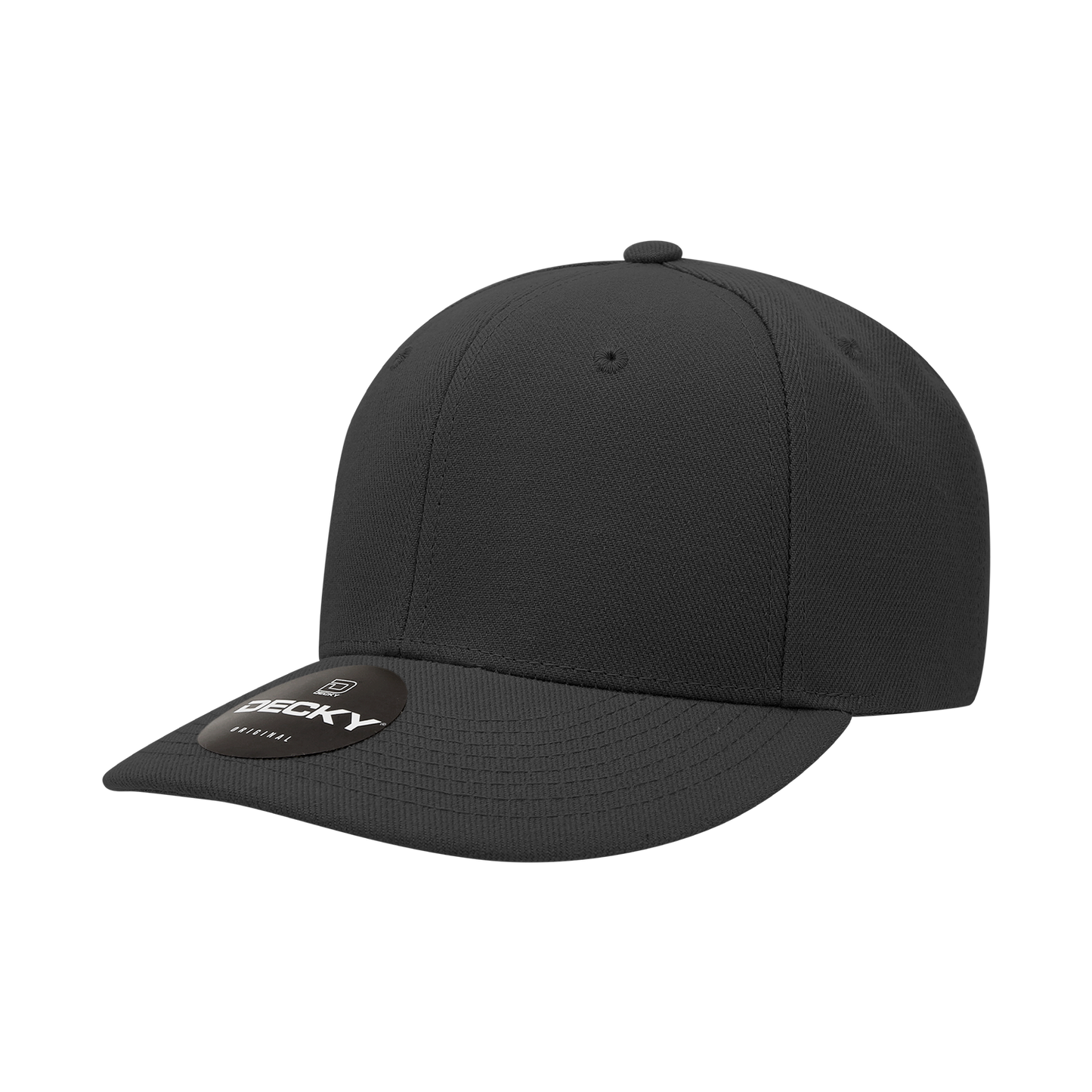 Decky-207-6 Panel Mid Profile Structured Acrylic/Polyester Cap